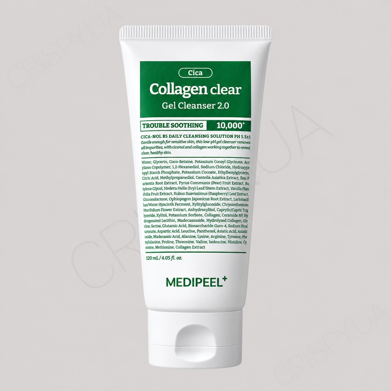 Гель для вмивання з колагеном MEDIPEEL GREEN CICA COLLAGEN CLEAR GEL CLEANSER 2.0 - 120 мл - Фото №2
