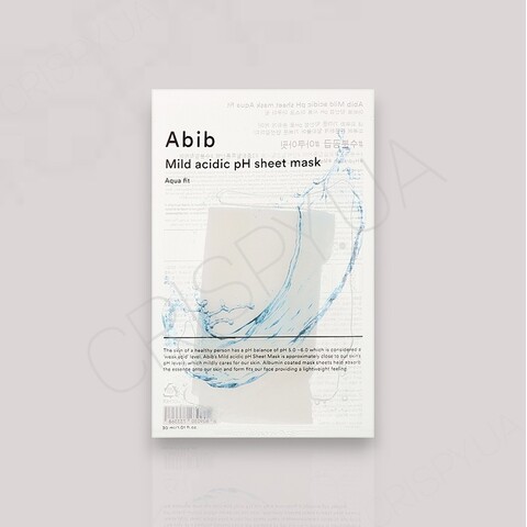 Зміцнювальна й зволожувальна маска Abib Mild Acidic pH Sheet Mask Aqua Fit - 30 мл