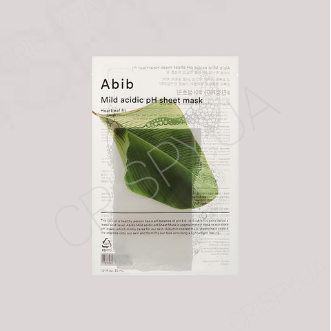 Заспокійлива маска для обличчя Abib Abib Mild Acidic pH Heartleaf Sheet Mask - 30 мл