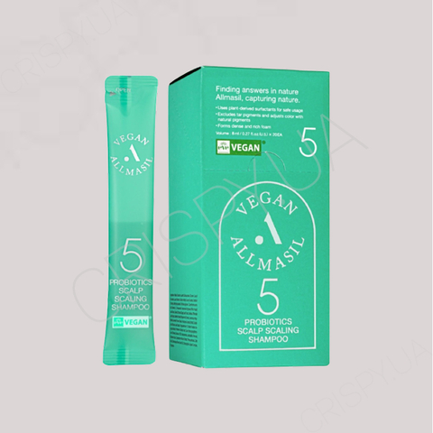 Набір шампунів для глибокого очищення шкіри голови ALLMASIL 5 Probiotics Scalp Scaling Shampoo - 8 мл*20 шт