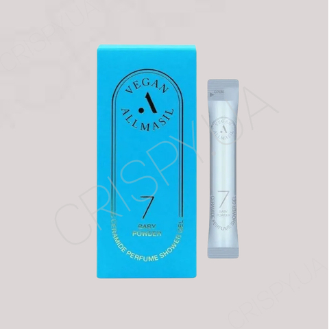 Набір гелів для душу з ароматом дитячої присипки ALLMASIL 7 Ceramide Perfume Shower Gel Baby Powder - 8 мл*20 шт