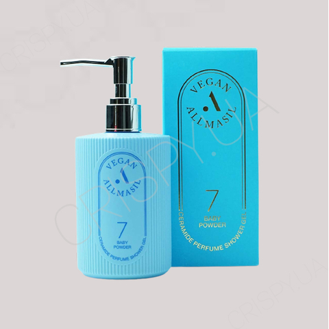 Гель для душу з ароматом дитячої присипки ALLMASIL 7 Ceramide Perfume Shower Gel Baby Powder - 300 мл