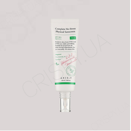 Сонцезахисний крем AXIS-Y Complete No-Stress Physical Sunscreen SPF 50+ - 50 мл (модель:7299) Сонцезахисний крем AXIS-Y Complete No-Stress Physical Sunscreen SPF 50+ - 50 мл