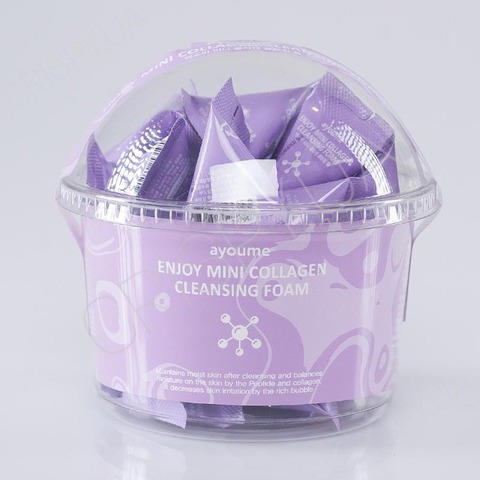 Набір пінок для вмивання із колагеном AYOUME ENJOY MINI COLLAGEN CLEANSING FOAM - 3 г*30 шт.