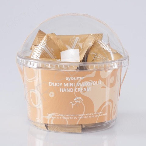 Набір зволожуючих крем-пірамідок AYOUME ENJOY MINI MAKGEOLLI HAND CREAM - 3 г*30 шт.