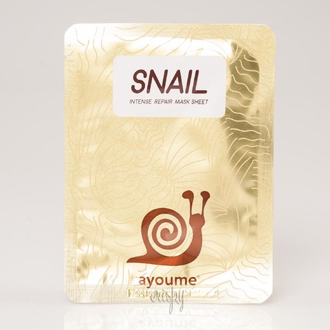 Тканинна маска з равликовим фільтратом AYOUME SNAIL INTENSE REPAIR MASK SHEET - 1 шт.