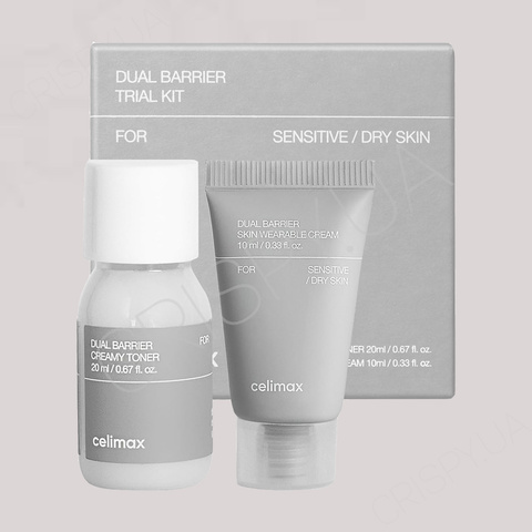 Набір мініатюр для чутливої та сухої шкіри Celimax Dual Barrier Trial Kit - 20+10 мл