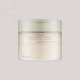 Пади заспокійливі для обличчя Celimax Ji Woo Gae Cica BHA Blemish Toner Pad - 60 шт