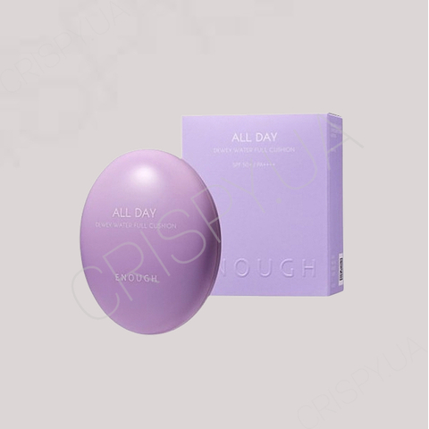 Зволожувальний тональний кушон для обличчя зі змінним блоком Enough All Day Dewey Water Full Cushion SPF 50+ PA++++ - 12 г*2 шт