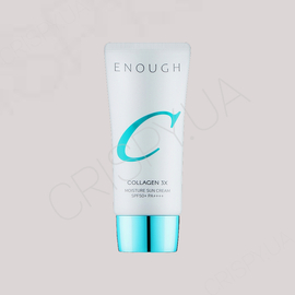 Зволожувальний сонцезахисний крем з колагеном Enough 3х Collagen Moisture Sun Cream SPF50+ PA+++ - 50 мл (модель:7024) Зволожувальний сонцезахисний крем з колагеном Enough 3х Collagen Moisture Sun Cream SPF50+ PA+++ - 50 мл