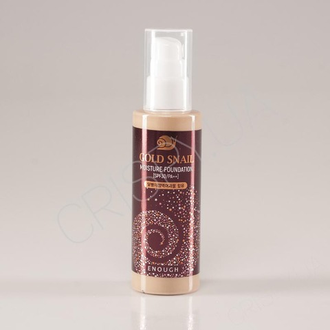 Тональна основа для обличчя з муцином равлика Enough Gold Snail Moisture Foundation SPF30 PA++ - 100 мл