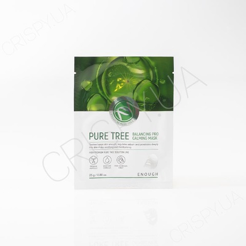 Тканинна маска для обличчя з чайним деревом Enough Pure tree balancing pro calming mask - 25 мл
