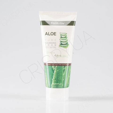 Пінка для вмивання з алое FARMSTAY ALOE PURE CLEANSING FOAM - 180 мл
