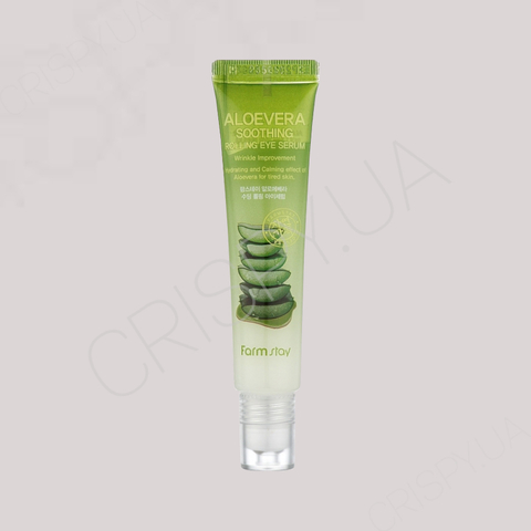 Сироватка-ролер для шкіри навколо очей з екстрактом алое FARMSTAY ALOEVERA SOOTHING ROLLING EYE SERUM - 25 мл 
