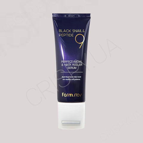 Сироватка-ролер FARMSTAY BLACK SNAIL & PEPTIDE 9 PERFECT FACIAL & NECK ROLLER SERUM - 100 мл