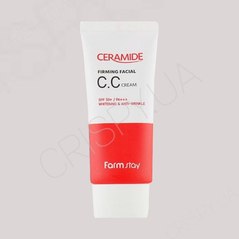 СС крем для обличчя з керамідами FARMSTAY CERAMIDE FIRMING FACIAL CC CREAM SPF 50+ - 50 мл