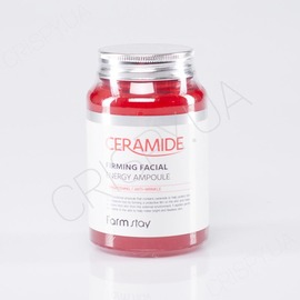 Омолоджувальна сироватка для обличчя FARMSTAY CERAMIDE FIRMING FACIAL ENERGY AMPOULE - 250 мл (модель:3677) Омолоджувальна сироватка для обличчя FARMSTAY CERAMIDE FIRMING FACIAL ENERGY AMPOULE - 250 мл