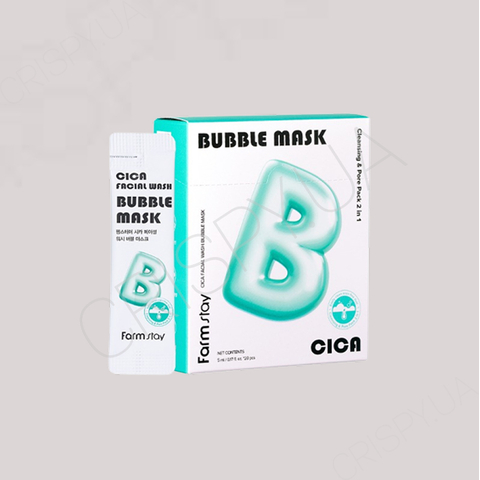 Бульбашкова маска з центеллою FarmStay Cica Facial Wash Bubble Mask - 5 мл*20 шт