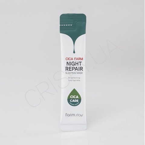 Нічна маска для обличчя з азіатською центелою FARMSTAY CICA FARM NIGHT REPAIR SLEEPING MASK - 4 мл