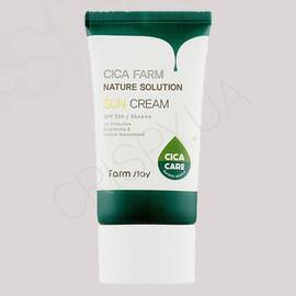 Сонцезахисний крем із центеллою FARMSTAY CICA FARM NATURE SOLUTION SUN CREAM - 50 мл (модель:6119) Сонцезахисний крем із центеллою FARMSTAY CICA FARM NATURE SOLUTION SUN CREAM - 50 мл