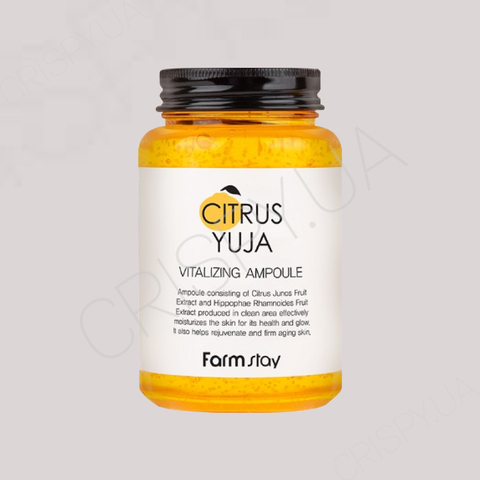 Ампульна сироватка з екстрактом юдзу FARMSTAY CITRUS YUJA VITALIZING AMPOULE - 250 мл