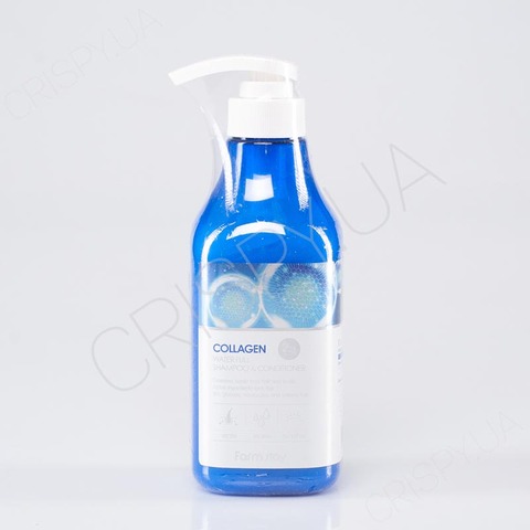 Шампунь-кондиціонер для волосся з колагеном FARMSTAY COLLAGEN WATER FULL SHAMPOO & CONDITIONER - 530 мл
