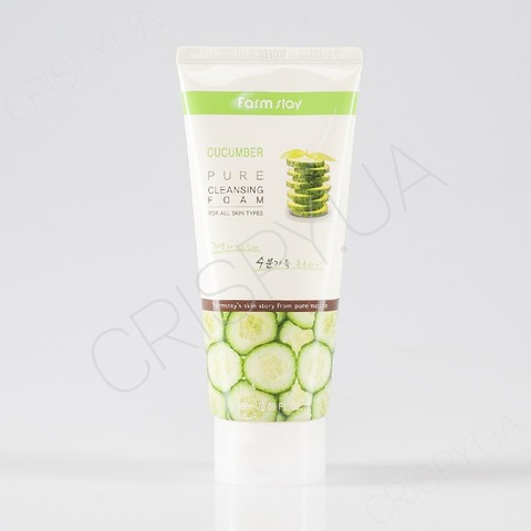Пінка для вмивання з огірком FARMSTAY CUCUMBER PURE CLEANSING FOAM - 180 мл