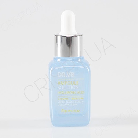 Концентрована сироватка для обличчя з гіалуроном FARMSTAY DR-V8 AMPOULE SOLUTION HYALURONIC ACID - 30 мл