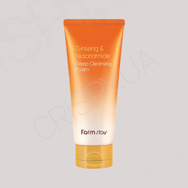 Пінка для обличчя Farmstay Ginseng & Niacinamide Deep Cleansing Foam - 180 мл (модель:7287) Пінка для обличчя Farmstay Ginseng & Niacinamide Deep Cleansing Foam - 180 мл