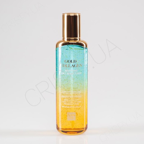 Тонер-серум з колагеном та золотом для обличчя FARMSTAY GOLD COLLAGEN NOURISHING 2 IN 1 SERUM TONER - 130 мл