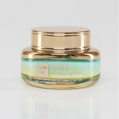 Антивіковий крем для обличчя з колагеном та золотом FARMSTAY GOLD COLLAGEN NOURISHING CREAM - 50 мл