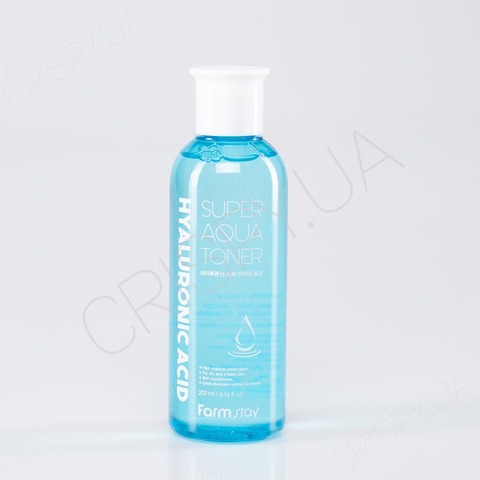 Екстра зволожуючий тонер для обличчя FARMSTAY HYALURONIC ACID SUPER AQUA TONER - 200 мл