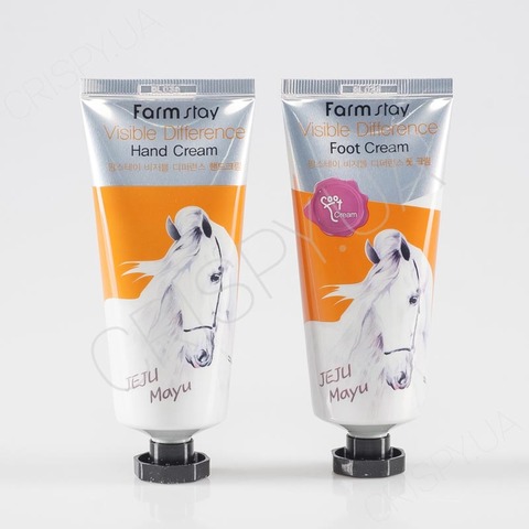 Набір кремів для рук та ніг з кінською олією FARMSTAY JEJU MAYU COMPLETE HAND & FOOT CREAM - 100+100 мл