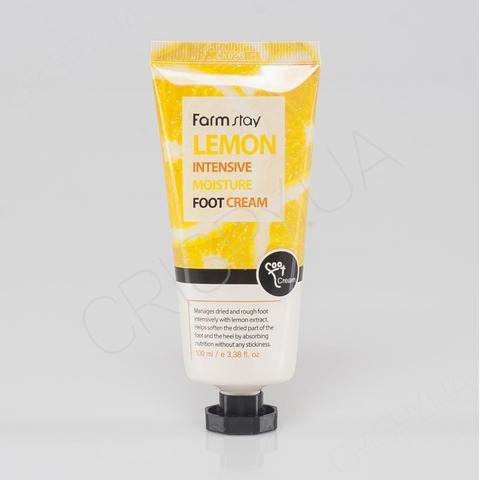 Крем для ніг з лимоном FARMSTAY LEMON INTENSIVE MOISTURE FOOT CREAM - 100 мл