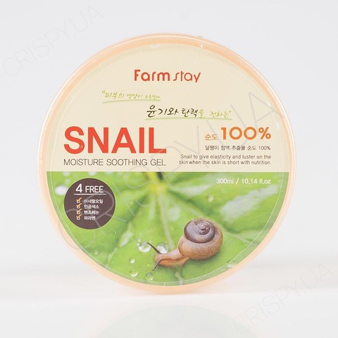 Універсальний равликовий гель для чутливої шкіри FARMSTAY MOISTURE SOOTHING GEL SNAIL - 300 мл