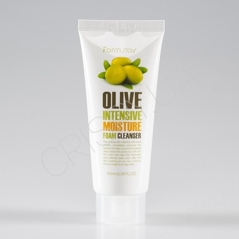 Крем-пінка для вмивання з оливою FARMSTAY OLIVE INTENSIVE MOISTURE FOAM CLEANSER - 100 мл