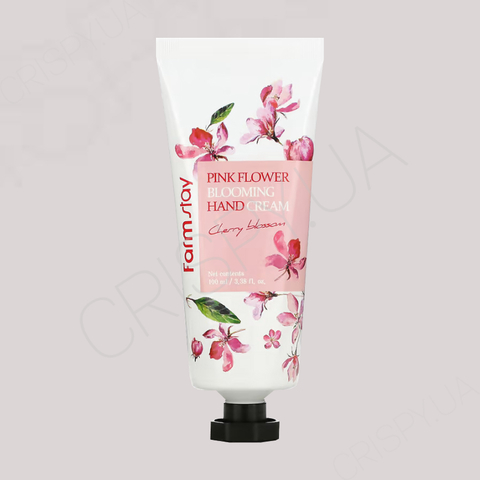 Крем для рук із екстрактом квітів вишні FARMSTAY PINK FLOWER BLOOMING HAND CREAM CHERRY BLOSSOM - 100 мл