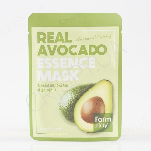 Тканинна маска для обличчя з авокадо FARMSTAY REAL AVOCADO ESSENCE MASK - 23 мл