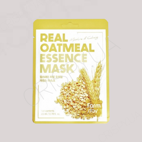 Тканинна маска для обличчя з екстрактом вівса FARMSTAY REAL OATMEAL ESSENCE MASK - 23 мл 