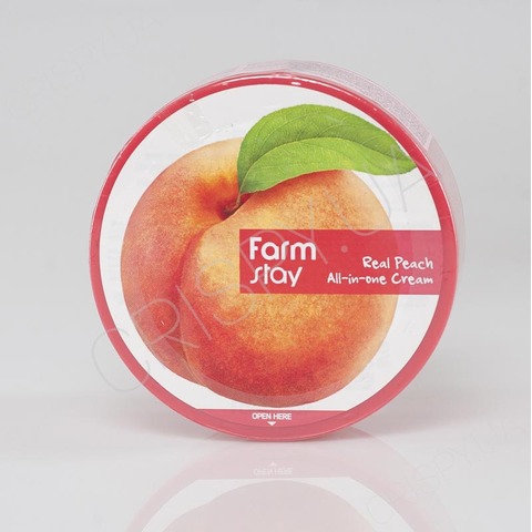 Крем для обличчя та тіла з персиком FARMSTAY REAL PEACH ALL-IN-ONE CREAM - 300 мл