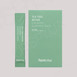 Нічна маска для обличчя FARMSTAY TEA TREE BIOME CALMING SLEEPING PACK - 20*4 мл  (модель:6426) Нічна маска для обличчя FARMSTAY TEA TREE BIOME CALMING SLEEPING PACK - 20*4 мл