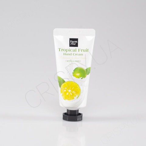 Крем для рук з олією ши та каламансі FARMSTAY TROPICAL FRUIT HAND CREAM CALAMANSI & SHEA BUTTER - 50 г