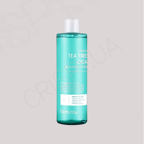 Заспокійливий тонік з олією чайного дерева FarmStay Vegan Tea Tree Cica Relaxing Toner - 400 мл