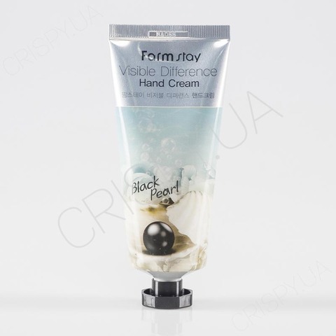 Крем для рук із чорними перлами FARMSTAY VISIBLE DIFFERENCE HAND CREAM BLACK PEARL - 100 мл