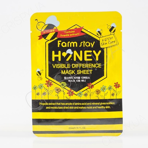 Тканинна маска з прополісом FARMSTAY VISIBLE DIFFERENCE MASK SHEET HONEY - 23 мл