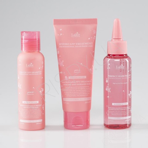 Набір засобів для волосся Lador Blossom Edition (Treatment+Shampoo+Hair Ampoule) - 3×100 мл