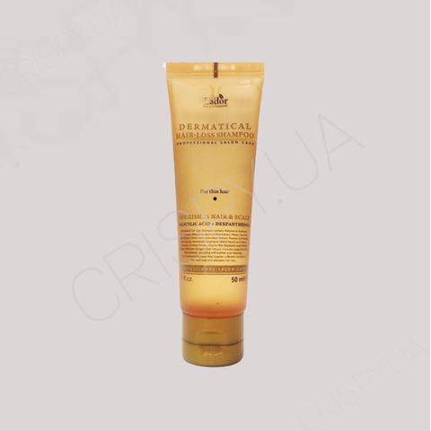 Безсульфатний шампунь від випадіння волосся Lador DERMATICAL HAIR-LOSS SHAMPOO (FOR THIN HAIR) - 50 мл
