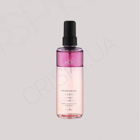 Двофазний міст для волосся з ароматом інжиру Lador Keratin Layered Oil Mist Fig Tea - 130 мл