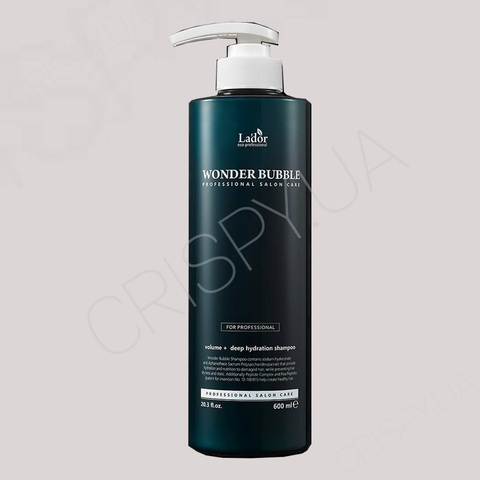 Пептидний шампунь для об'єму та гладкості локонів LADOR WONDER BUBBLE SHAMPOO - 600 мл  