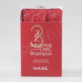 Набір міні-версій шампуню з амінокислотами Masil 3 Salon Hair CMC Shampoo - 20 шт.×8 мл (модель:2841) Набір міні-версій шампуню з амінокислотами Masil 3 Salon Hair CMC Shampoo - 20 шт.×8 мл